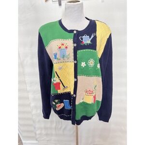 Alfred Dunner Size‎ L Embroidered Sweater Vintage Springtime